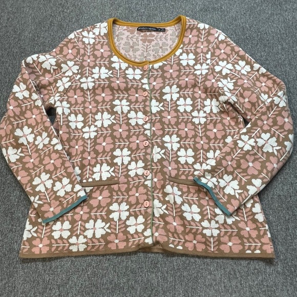 Gudrun Sjoden Sweaters - Gudrun Sjödén Organic Cotton Floral Print Cardigan Medium